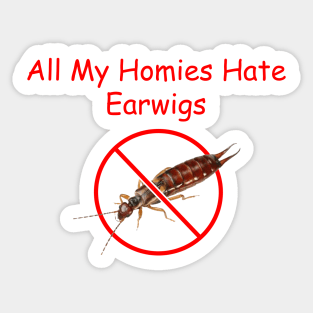 All My Homies Hate Earwigs Sticker